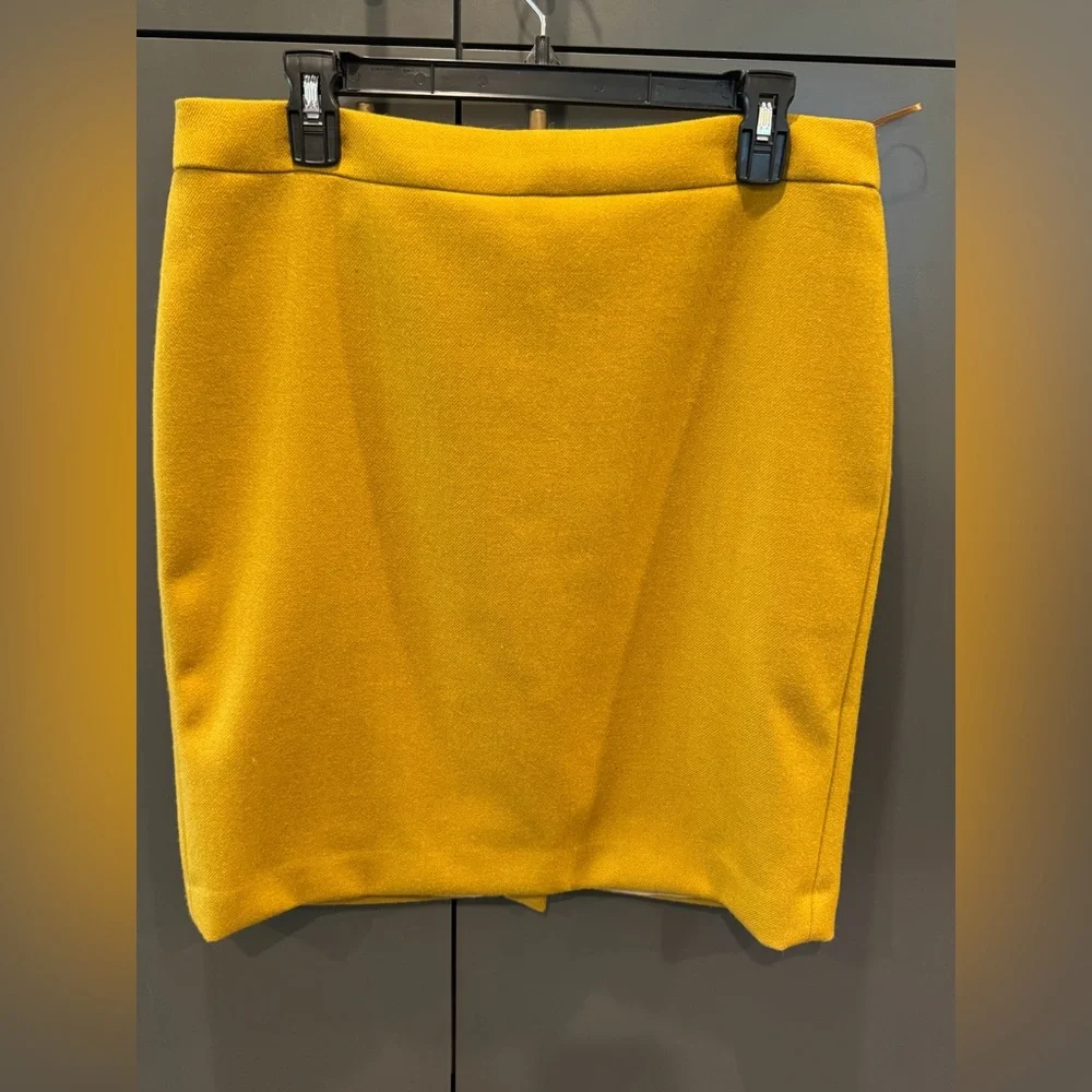 J.Crew Mustard Yellow Wool Pencil Skirt – Size 12